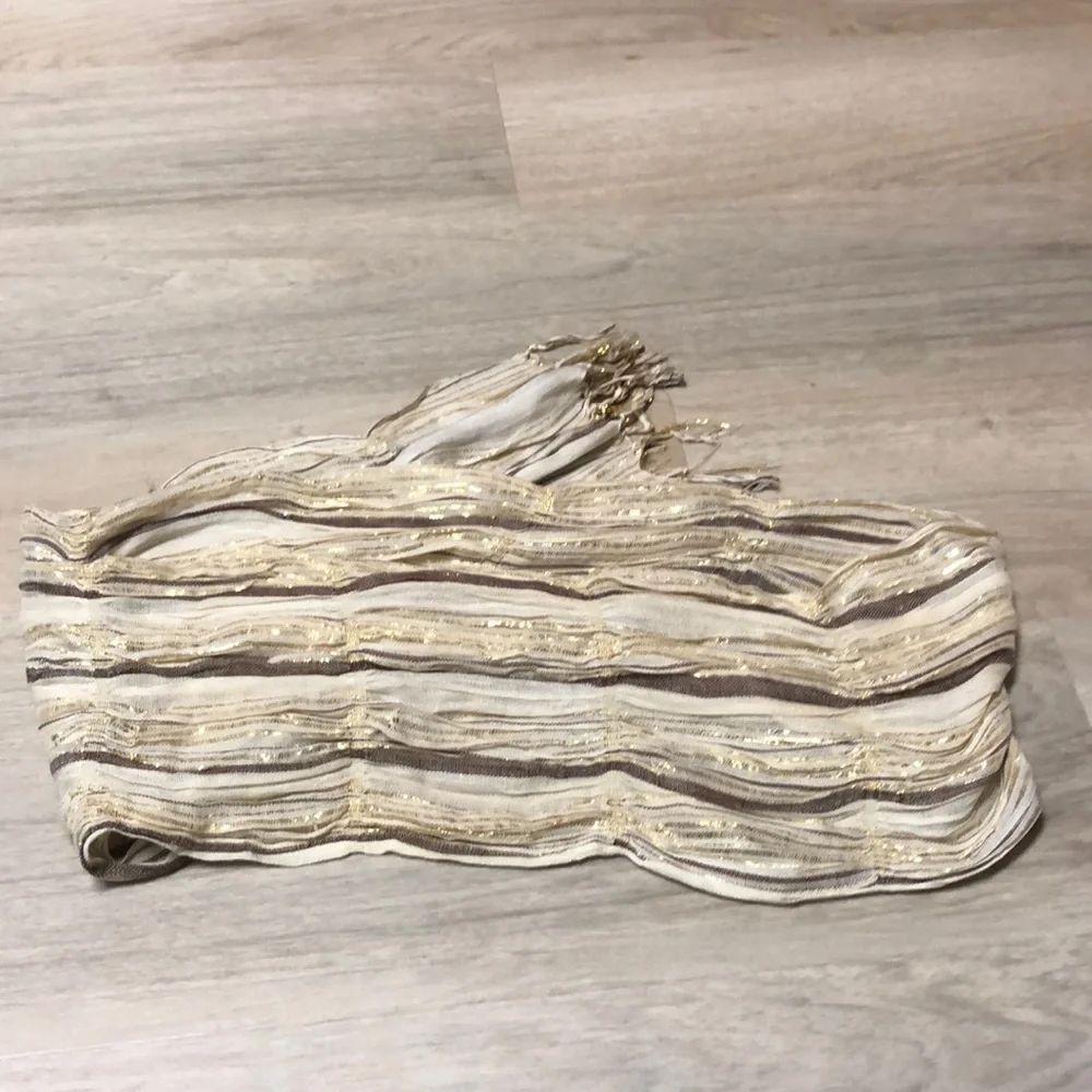 NOT FOR SALE Gold Striped Shawl